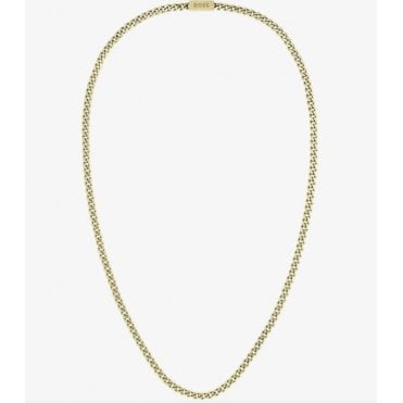 Gold Plated Curb Chain Necklace
