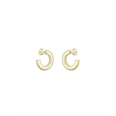 Live Yellow Gold-Tone Plated Hoop Earrings