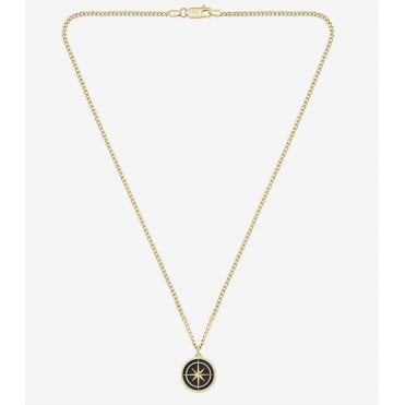 North Gold Plated Compass Necklace