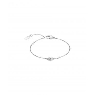 Silver-Tone Double B Monogram Bracelet