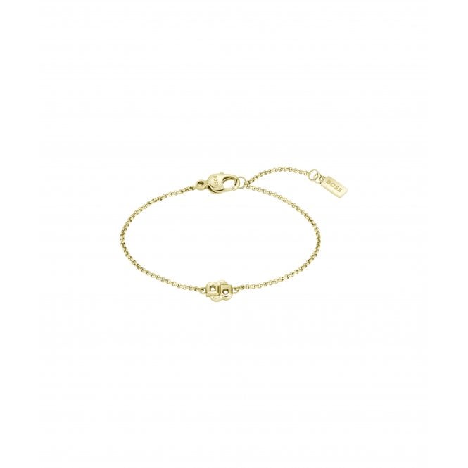 BOSS Yellow Gold-Tone Plated Double B Monogram Bracelet