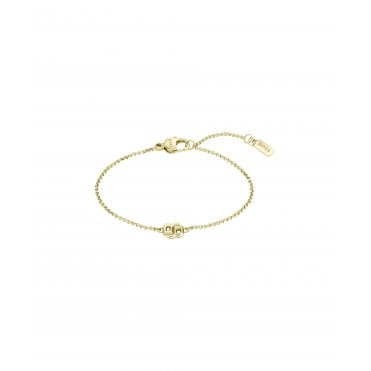 Yellow Gold-Tone Plated Double B Monogram Bracelet