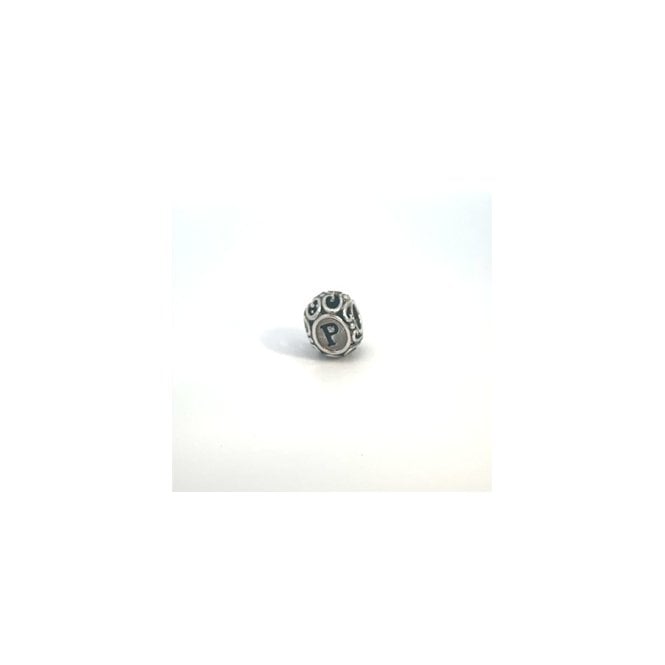 CHAMILIA Silver Letter P Charm Bead