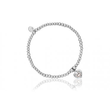 Cariad Sparkle Heart Affinity Beaded Bracelet
