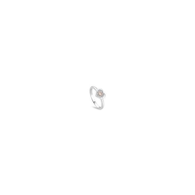 CLOGAU Cariad Sparkle Heart Ring