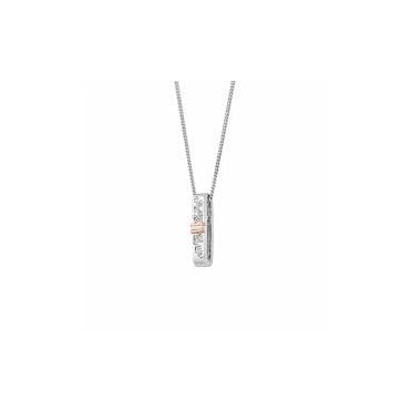 Cariad® Sterling Silver Sparkle Drop Pendant with Topaz