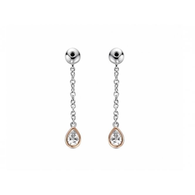 CLOGAU ® Celebration Sterling Silver Drop Earring Backs with Swarovski® Zirconia