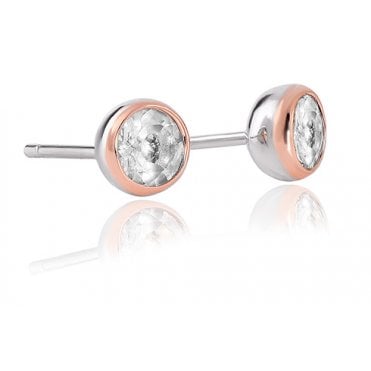 Clogau® Celebration Sterling Silver Stud Earrings with Topaz