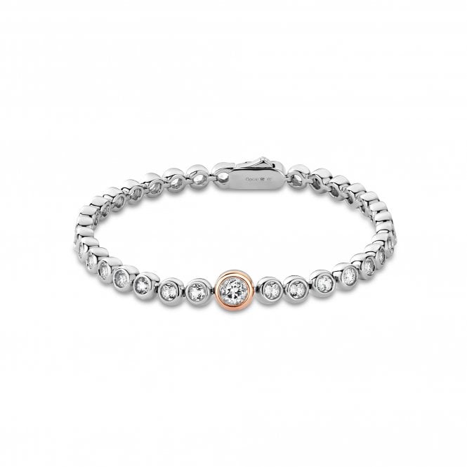 CLOGAU ® Celebration Sterling Silver Tennis Bracelet with Topaz