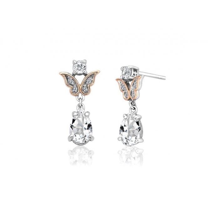 CLOGAU Kensigton Fife Tiara Silver Drop Earrings
