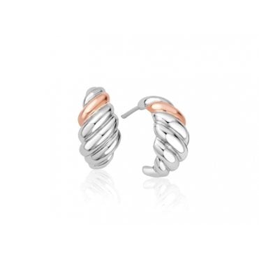 Lover's Twist Silver Earrings