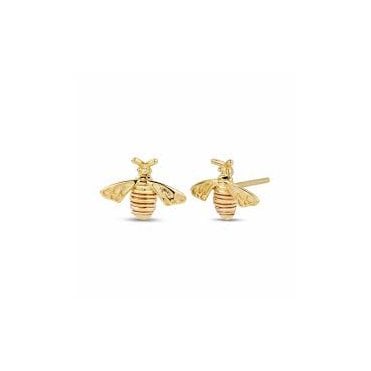 Nature's Wonder 9ct Solid Gold Honey Bee Stud Earrings