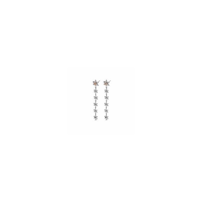 CLOGAU Nature's Wonder Sterling Silver Daffodil Drop-Hoop Earrings