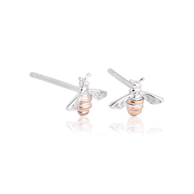 CLOGAU Nature's Wonder Sterling Silver Honey Bee Stud Earrings