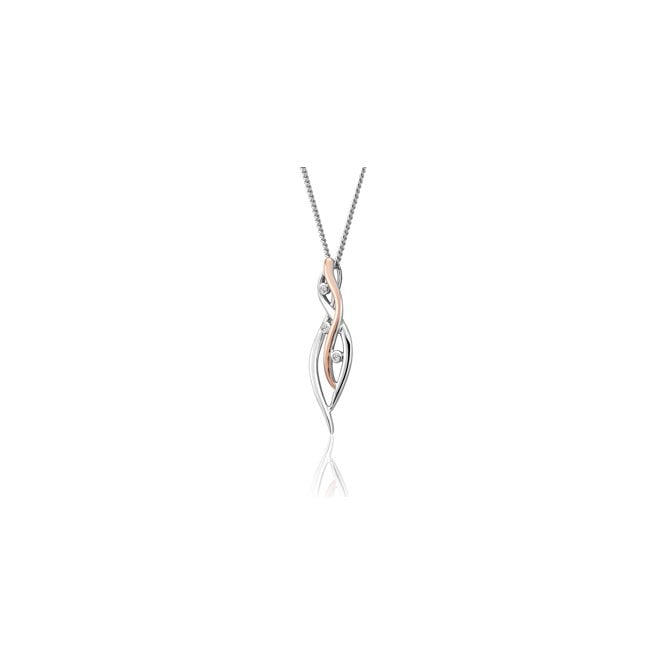 CLOGAU Nature's Wonder Sterling Silver Waterfall Pendant with Topaz