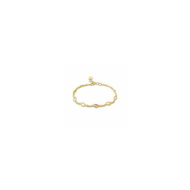 CLOGAU Past Present Future® 9ct Solid Gold Multi-Link Bracelet with Diamonds
