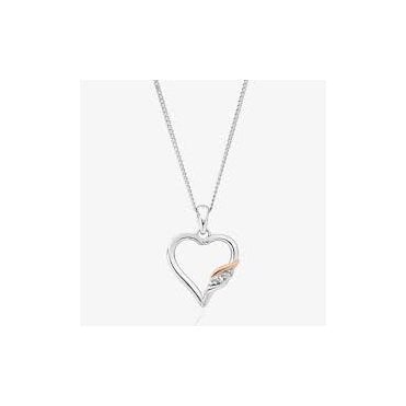 Past Present Future Heart Silver Pendant