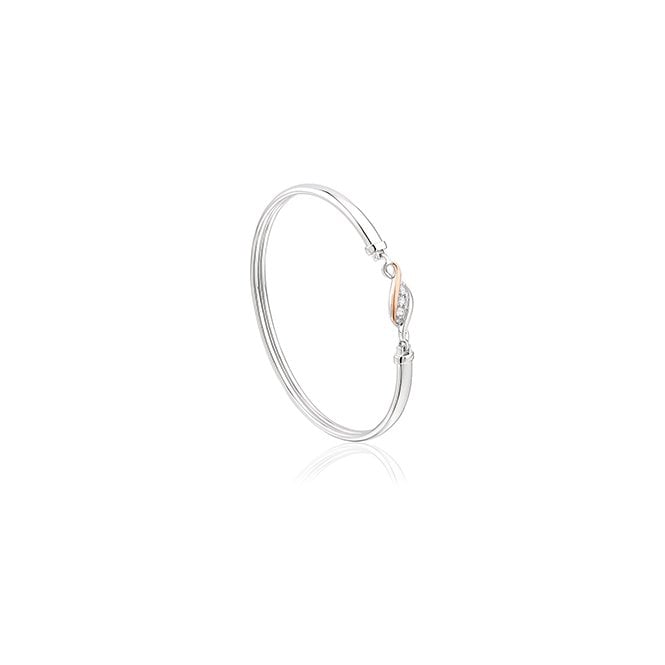 CLOGAU Past Present Future® Sterling Silver Bangle with Topaz