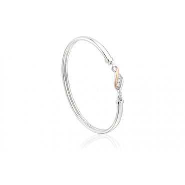 Past Present Future® Sterling Silver Bangle with Topaz