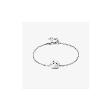 Paw Prints Sterling Silver Single-Paw Bracelet with Topaz