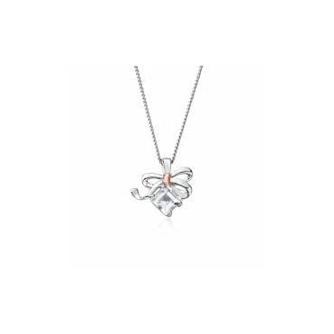 Silver Christmas Bow Pendant