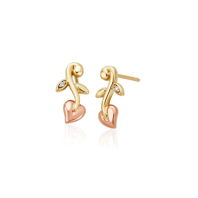 CLOGAU Vines of Life Diamond Stud Earrings