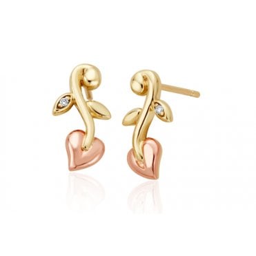 Vines of Life Diamond Stud Earrings