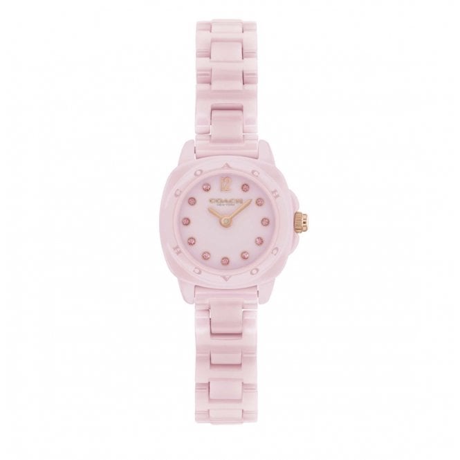COACH Ladies Kitt Pink 21mm Ceramic Bracelet Watch