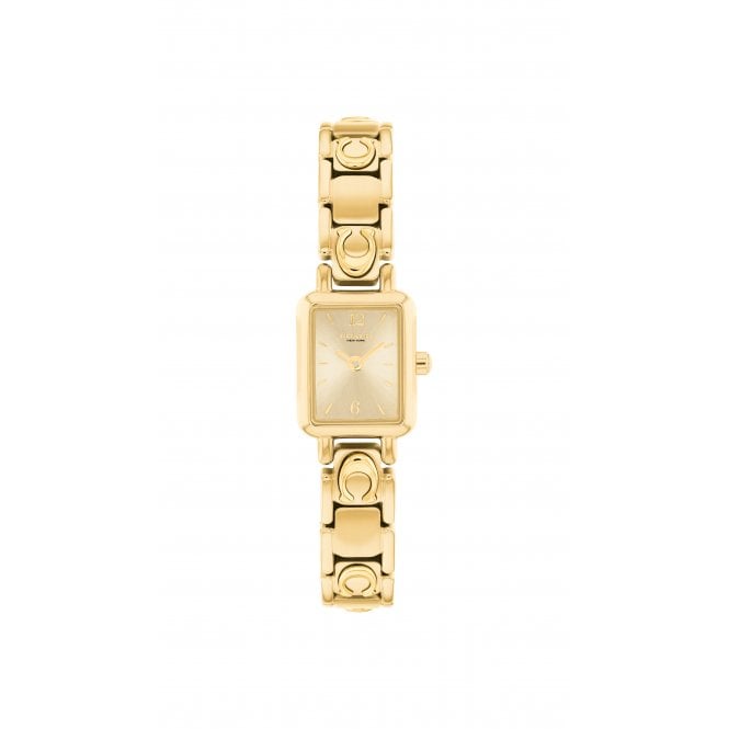 COACH Ladies Mara Gold Plated Bracelet Watch
