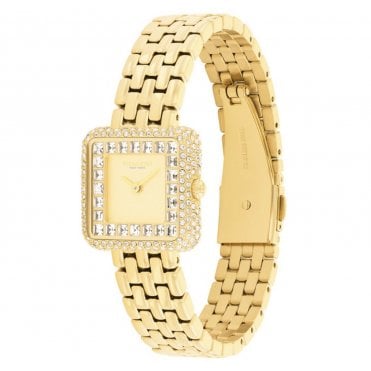 Pave Crystal Bracelet Strap Watch
