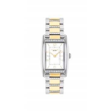 Reese Stainless Steel and Yellow Gold Tone Crystal 35mm Ladies Watch