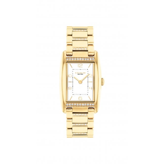 COACH Reese Yellow Gold Tone 35mm Crystal Ladies Watch