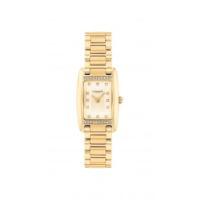 COACH Reese Yellow Gold Tone Plated 20mm Crystal Ladies Watch