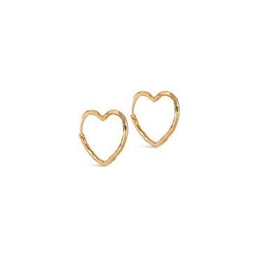 Organic Medium Heart Hoops