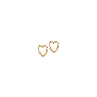 Organic Small Heart Hoops