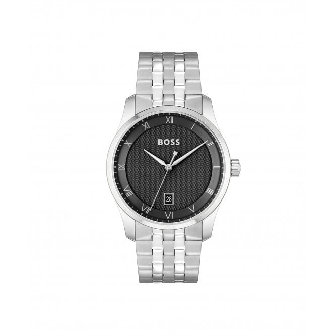 BOSS Gents Principle Black Dial Bracelet Watch