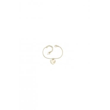 Yellow Gold Plated "Heartbeat" Ladies Bracelet