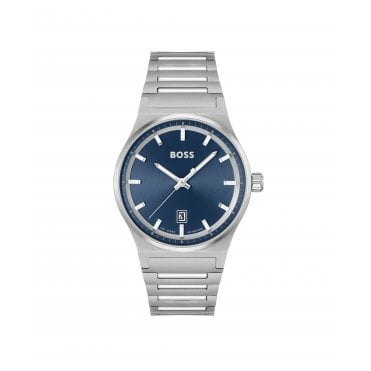 Hugo Boss Candor 41mm Blue Dial Stainless Steel Watch