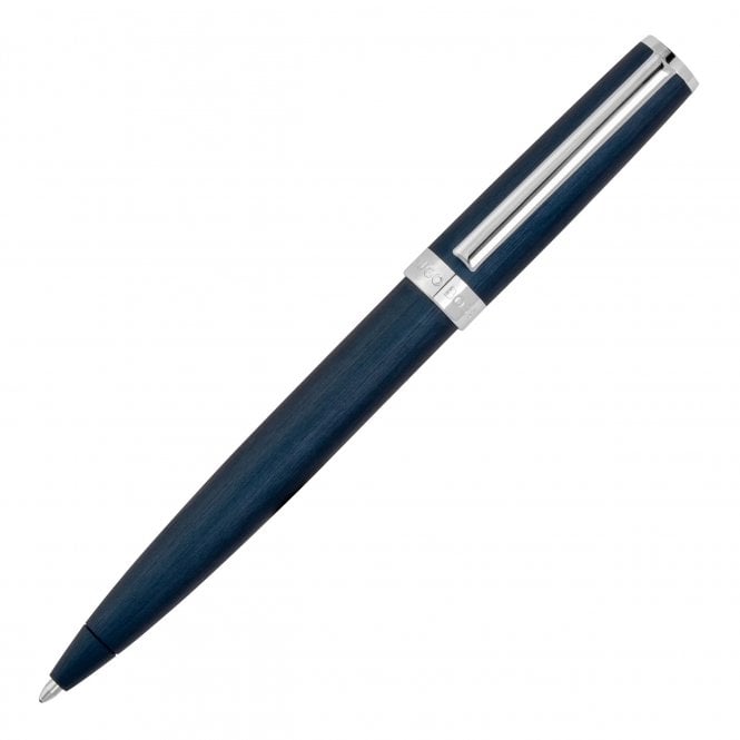 HUGO BOSS PENS Gear Brushed Navy Ballpoint Pen
