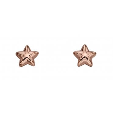 Amelia - Rose Gold Star Studs