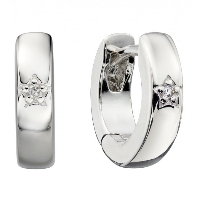 LITTLE STAR Lottie - Diamond Hoop Earrings
