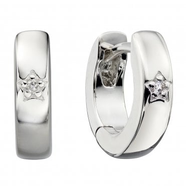 Lottie - Diamond Hoop Earrings