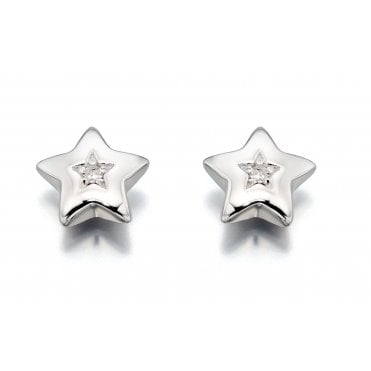 Noor - Diamond Star Stud Earring