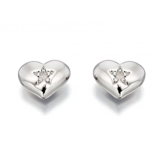 LITTLE STAR Suri - Diamond Heart Stud Earring