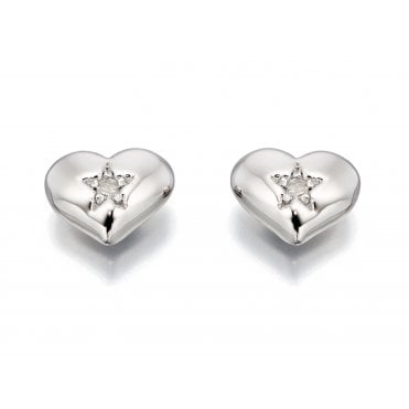 Suri - Diamond Heart Stud Earring