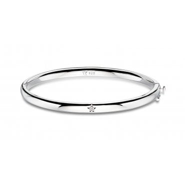 Xandra - Diamond Hinged Baby Bangle