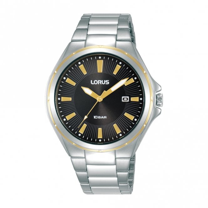 LORUS Men's Quartz Black Dial Bracelet Watch