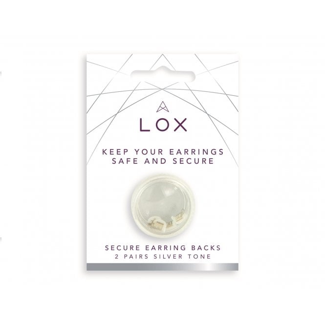 LOX Silver Tone Earring Backs x 2 pairs