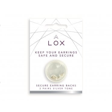 LOX Silver Tone Earring Backs x 2 pairs