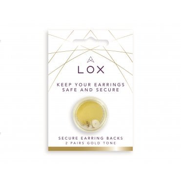 LOX Yellow Gold Tone Earring Backs x 2 pairs